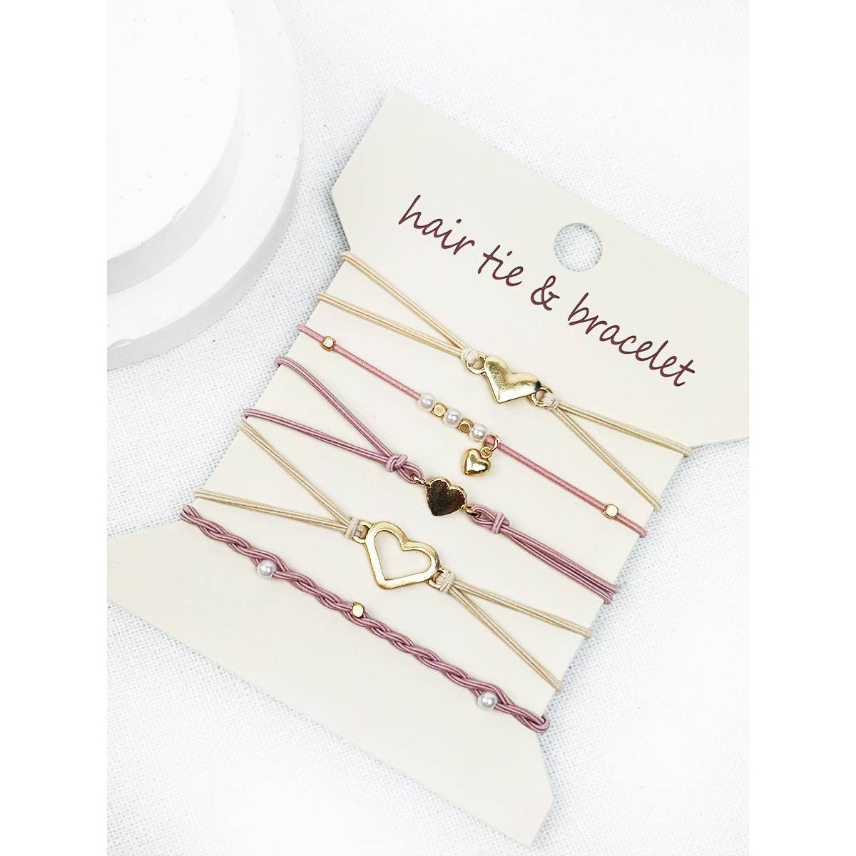 Boho Inspired Minimal Heart Hair Tie Bracelets