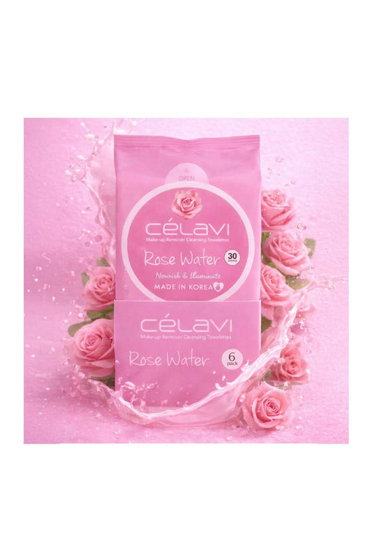 CELAVI - Rose Water Makeup Wipes