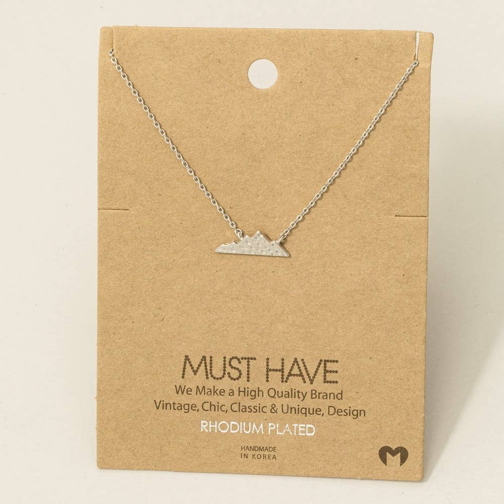 Hammered Mountain Pendant Necklace