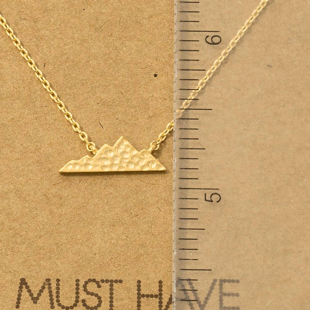 Hammered Mountain Pendant Necklace